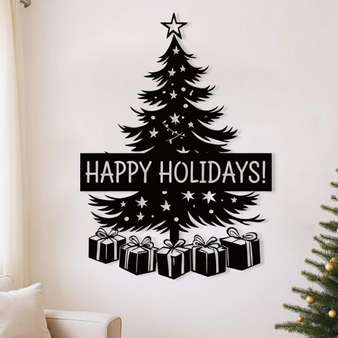 Premium Acrylic Christmas Tree Wall Art – Modern Holiday Decor