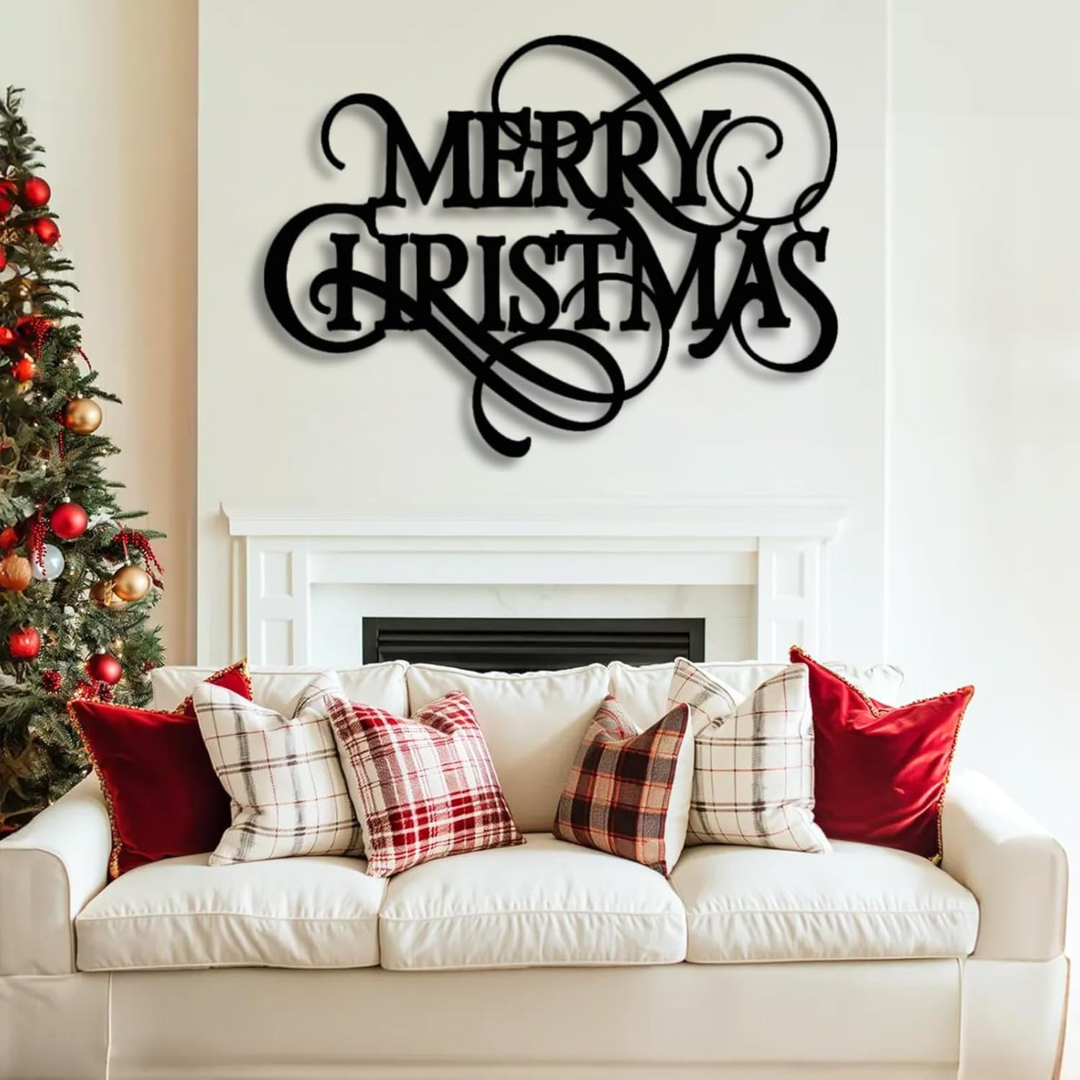 Premium Acrylic Merry Christmas Wall Art Sign - Modern 3D Holiday Decor for Indoor and Outdoor Use