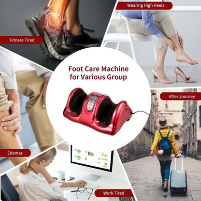 Premium Electric Foot Massager Machine with Heat and Rolling Kneading Therapy..