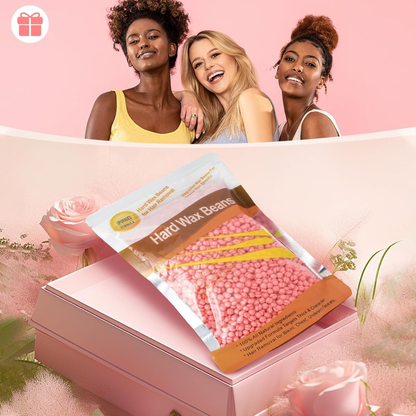 Premium Rose Hard Wax Beans 300g with 10 Professional Applicator Spatulas.......