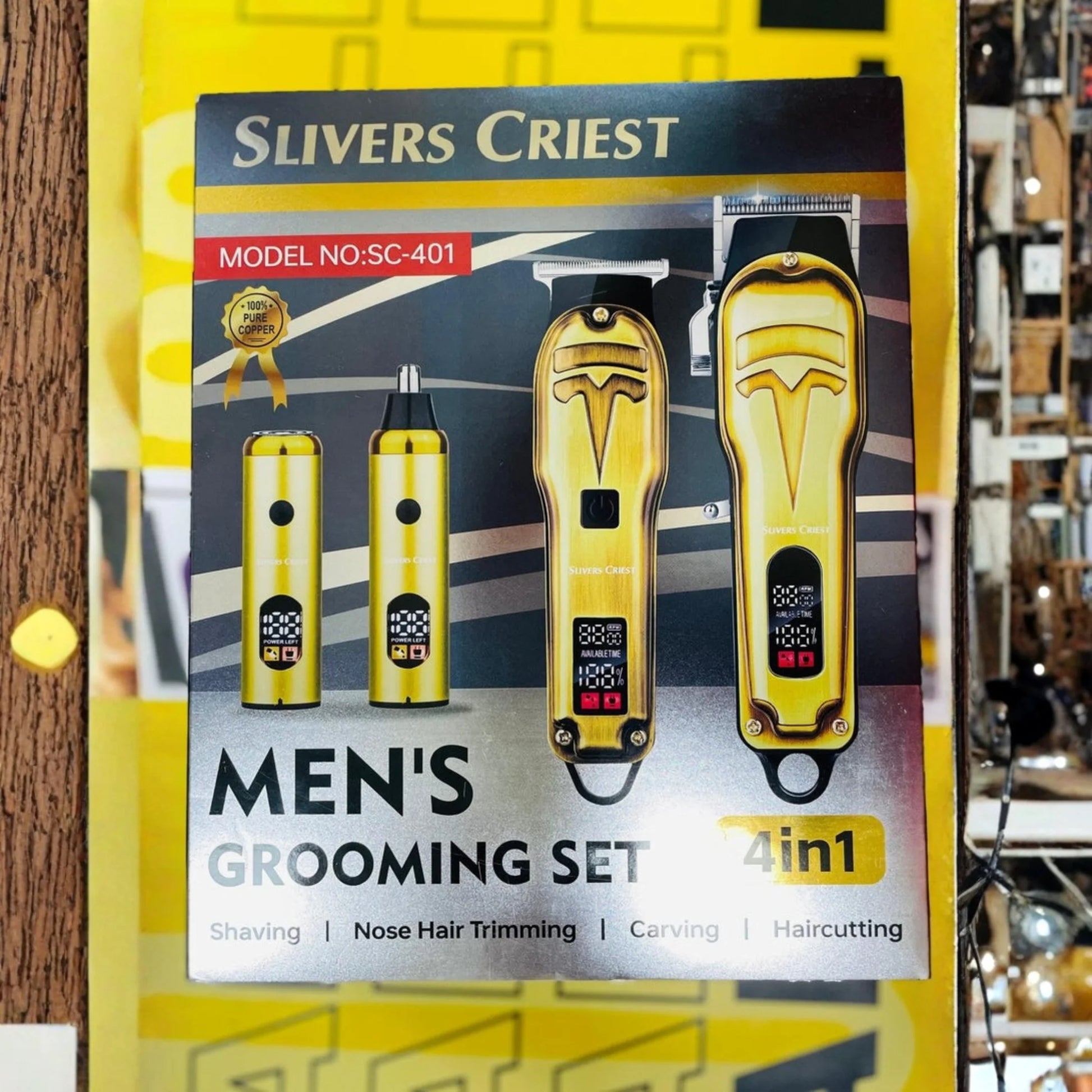Professional 4-In-1 Rechargeable Grooming Kit And Precision Hair Clipper.