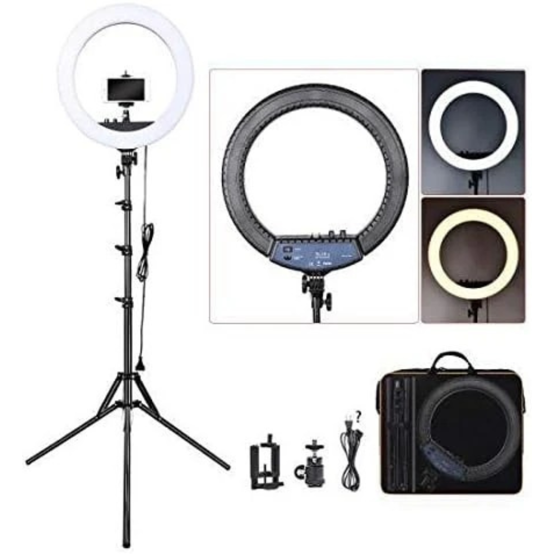 Professional Mobile Ring Light for Live Streaming & Photography – High Brightness Supplementary Lamp with US Plug (Tripod Not Included)