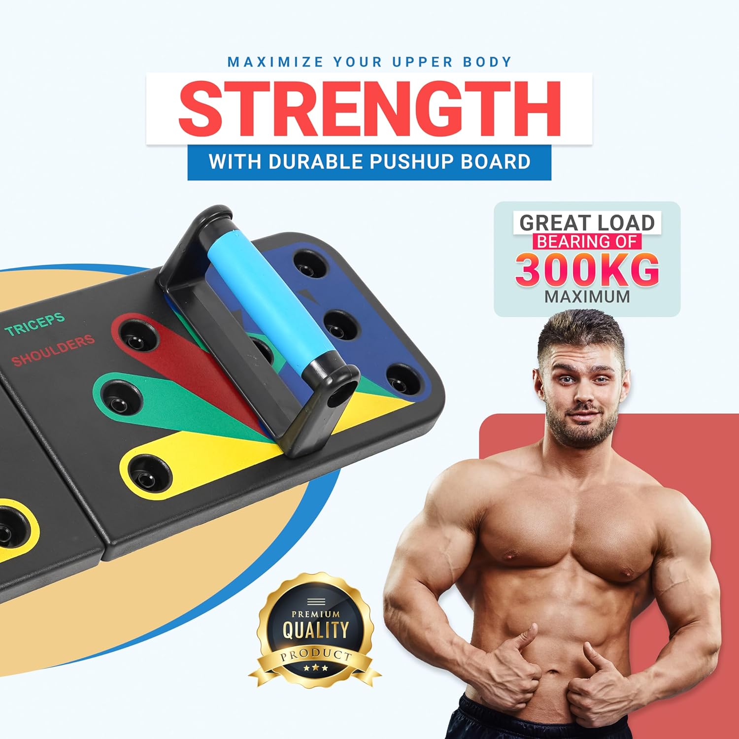 Push Up Board, Foldable Home Gym Equipment for Men & Women3