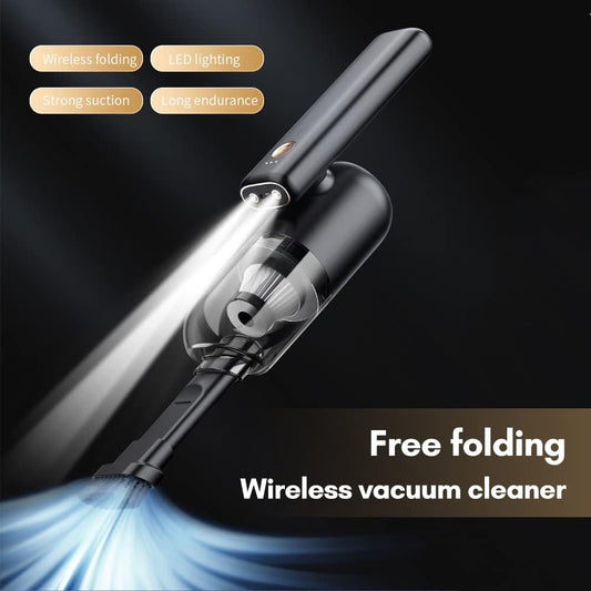 Rechargeable Car Vacuum – Foldable Design with LED for Interior Cleaning15