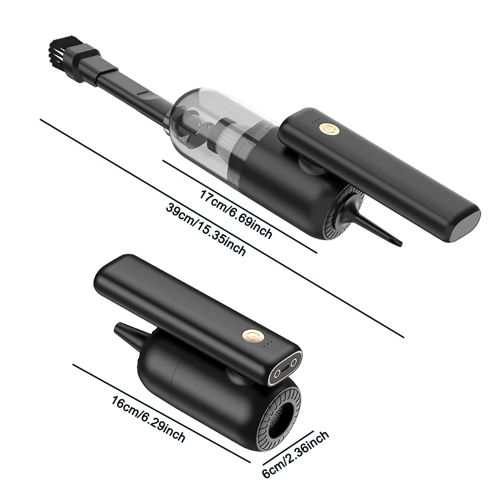 Rechargeable Car Vacuum – Foldable Design with LED for Interior Cleaning6