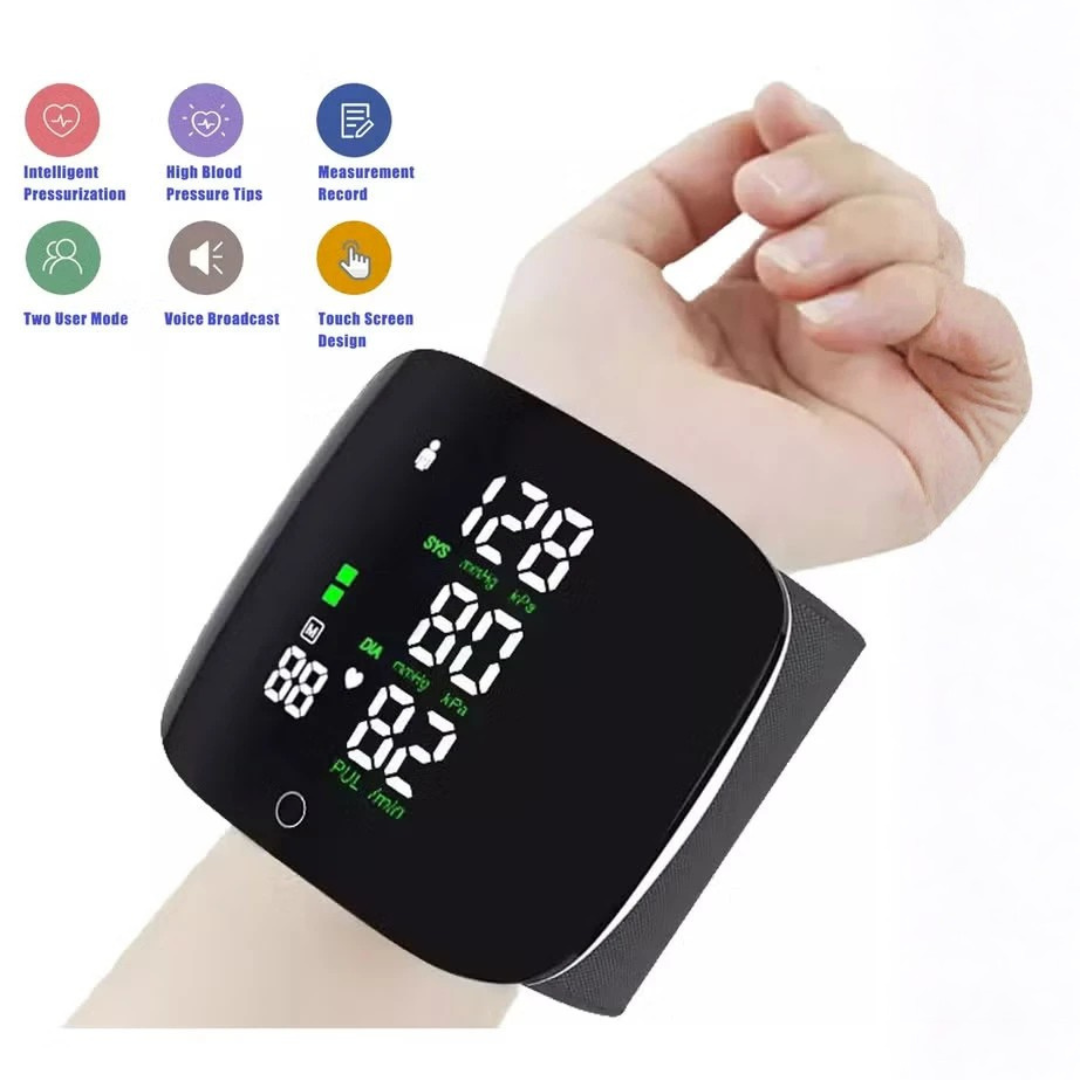 Rechargeable Digital Blood Pressure Monitor – Touchscreen & Portable