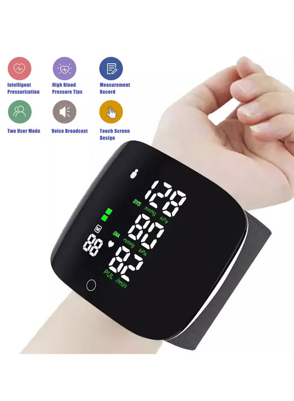 Rechargeable Digital Blood Pressure Monitor – Touchscreen & Portable