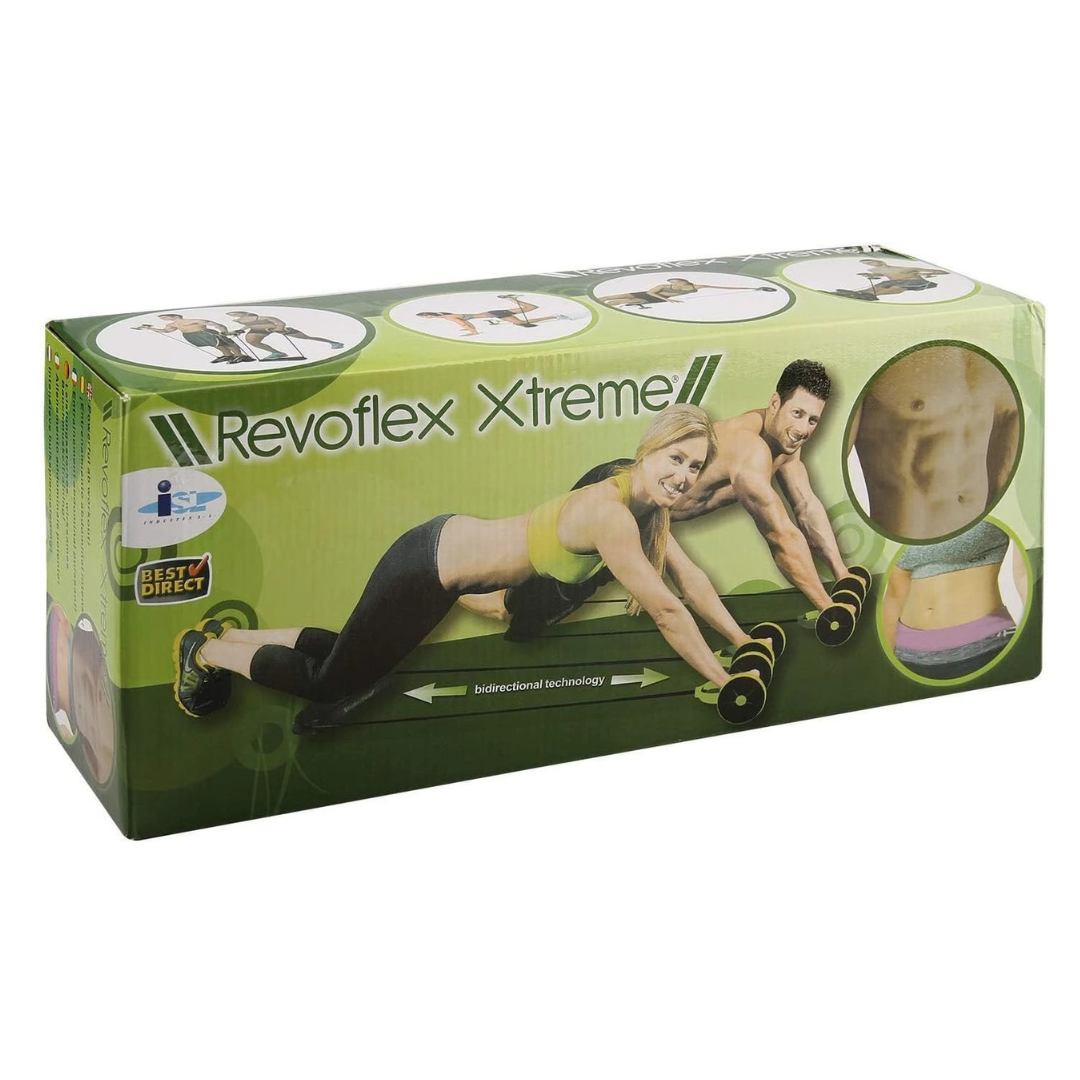 Revoflex Xtreme Home Gym Trainer – Full Body Core Workout with Dual Power Resistance Bands & Foam