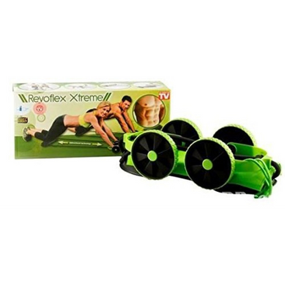 Revoflex Xtreme Home Gym Trainer – Full Body Core Workout with Dual Power Resistance Bands & Foam Knee Pad