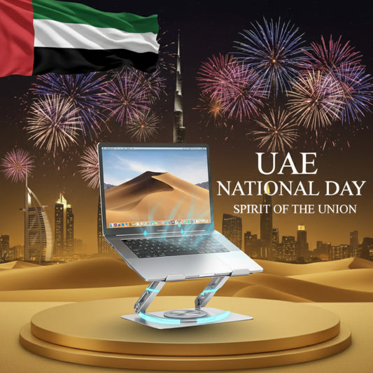 360° Rotating Adjustable Laptop Stand – Ergonomic, Sturdy & Foldable