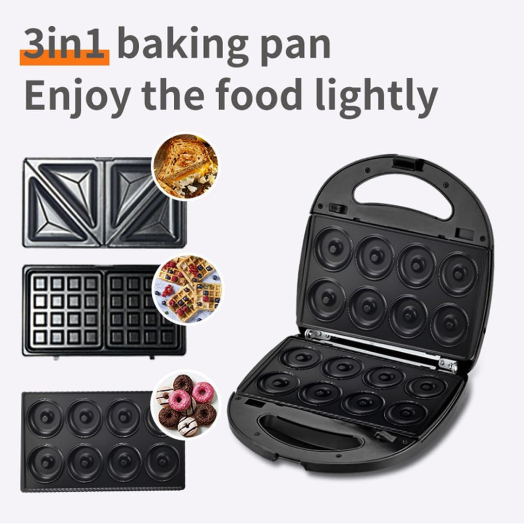SOKANY 3-in-1 Compact Sandwich and Waffle Maker with Removable Non-Stick Plates......