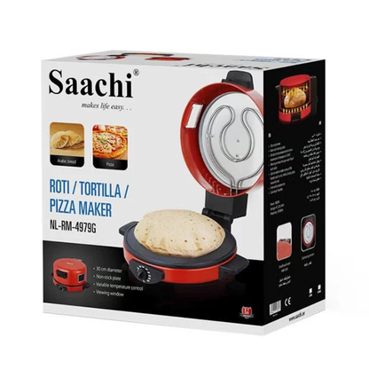 Saachi 30cm Non-Stick Roti, Tortilla & Pizza Maker NL-RM-4979G.