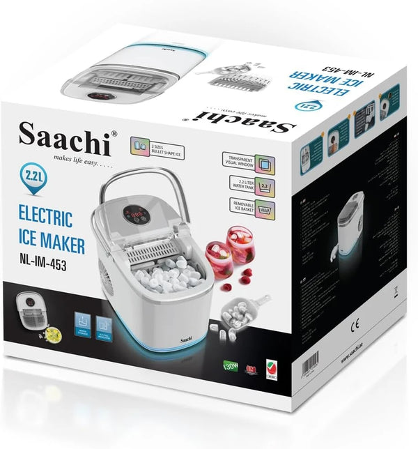 Saachi NL-IM-453 Electric Ice Maker – Fast, Automatic Countertop Ice Machine