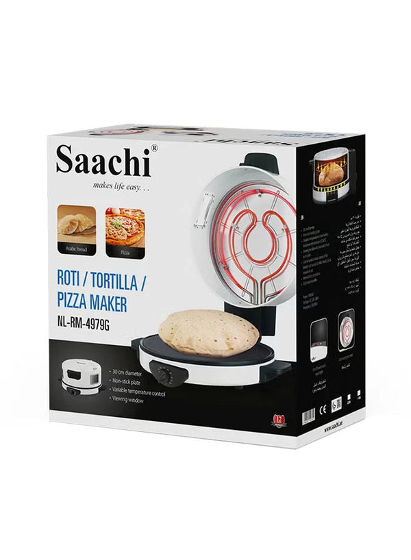 Saachi Roti/Tortilla/Pizza Maker – 30cm Non-Stick Plate, Temp Control