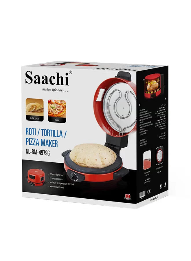 Saachi Roti/Tortilla/Pizza Maker – 30cm Non-Stick Plate, Temp Control