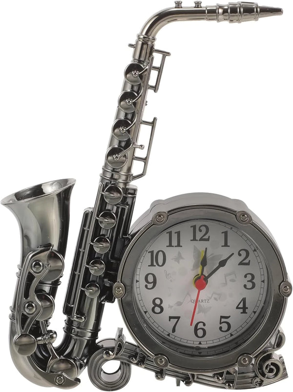 Saxophone Alarm Clock Stylish Analog Table Clock for Home Office1