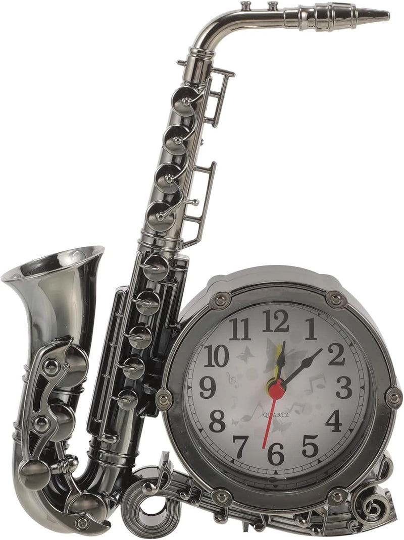 Saxophone Alarm Clock Stylish Analog Table Clock for Home Office1