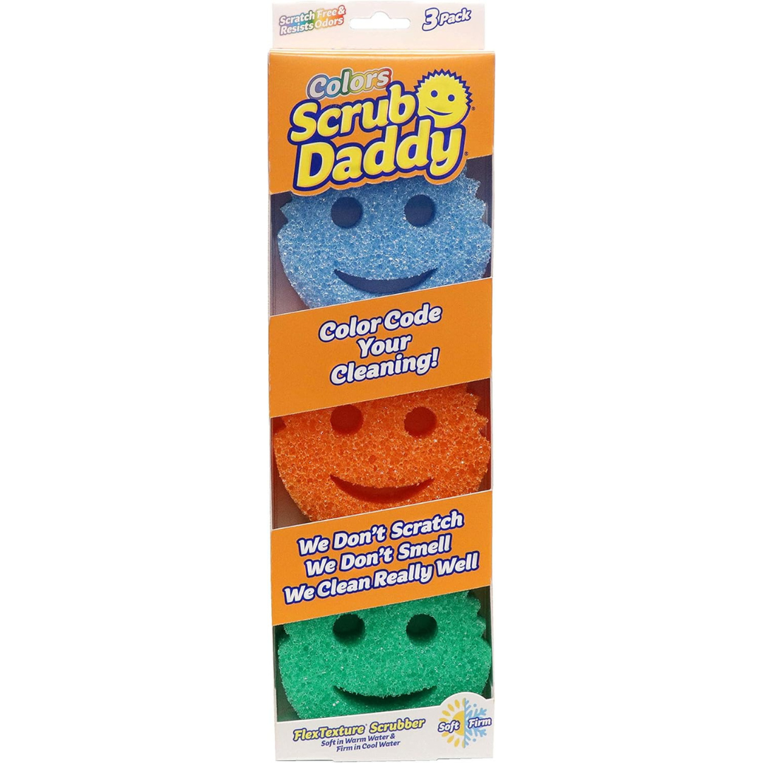 Scrub Daddy Scratch-Free Multi-Surface Cleaning Sponge 3-Count Set.