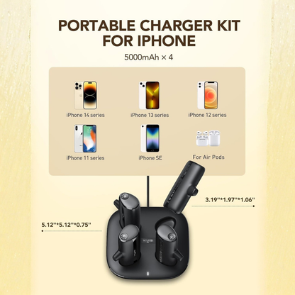 Shared Charging Station Kit with 4 Portable 5000mAh Power Banks....