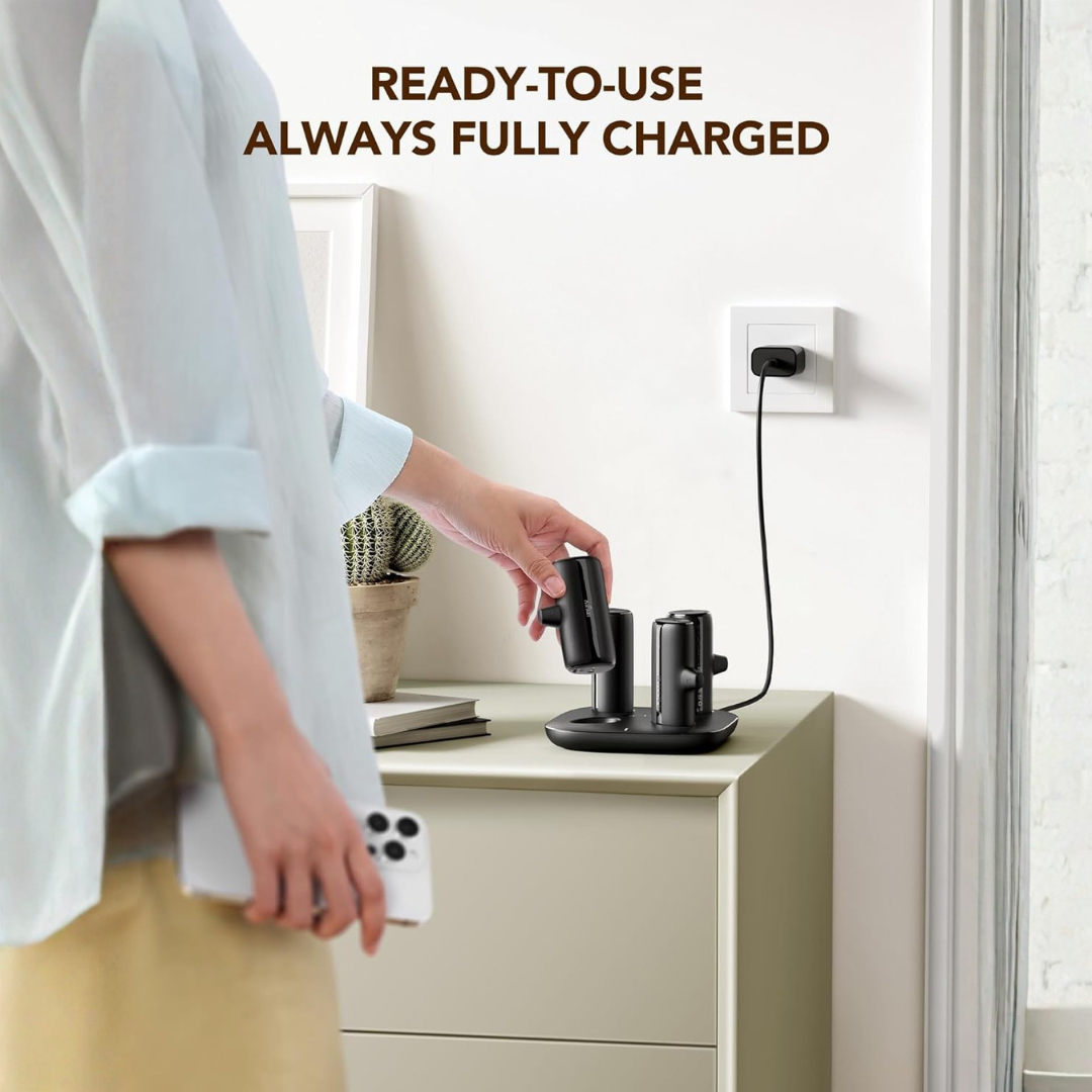 Shared Charging Station Kit with 4 Portable 5000mAh Power Banks..