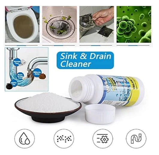Sink & Drain Cleaner – Powerful Unblocker for Kitchen, Bathroom & Toilet