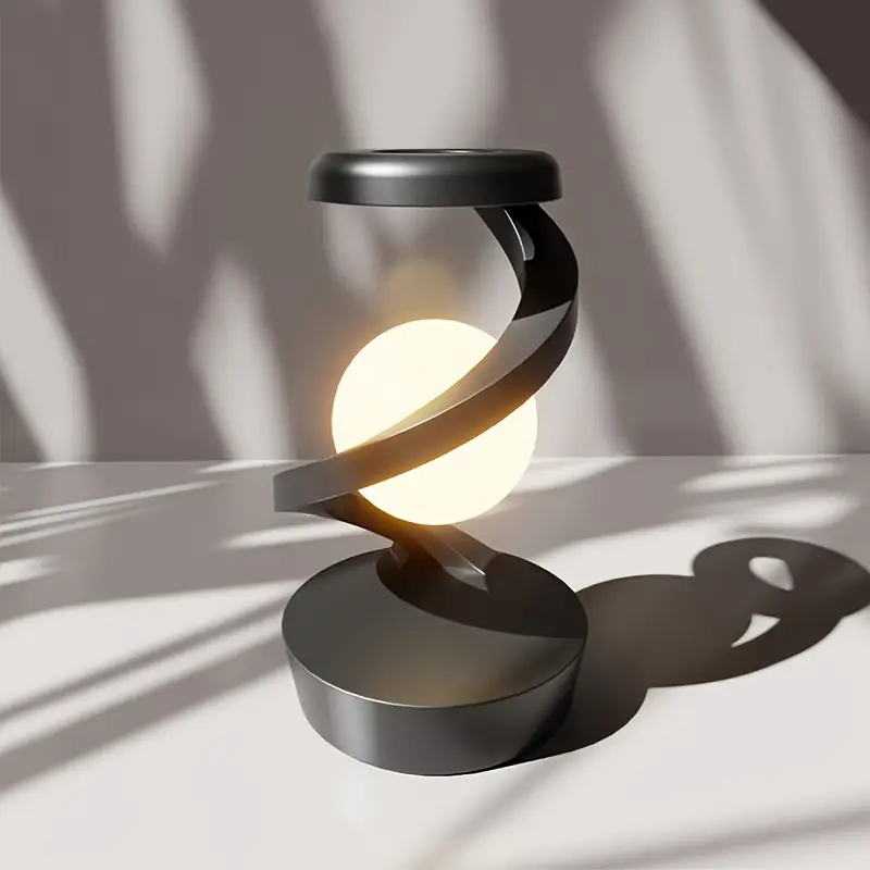 Sorandy Spiral LED Bedside Lamp with 3D Floating Ball