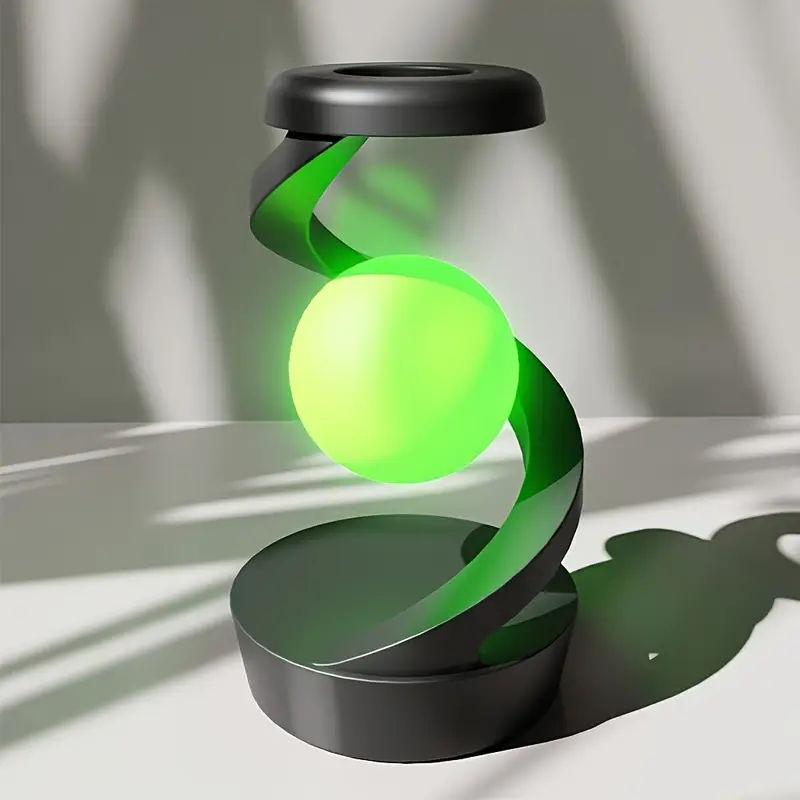 Sorandy Spiral LED Bedside Lamp with 3D Floating Ball