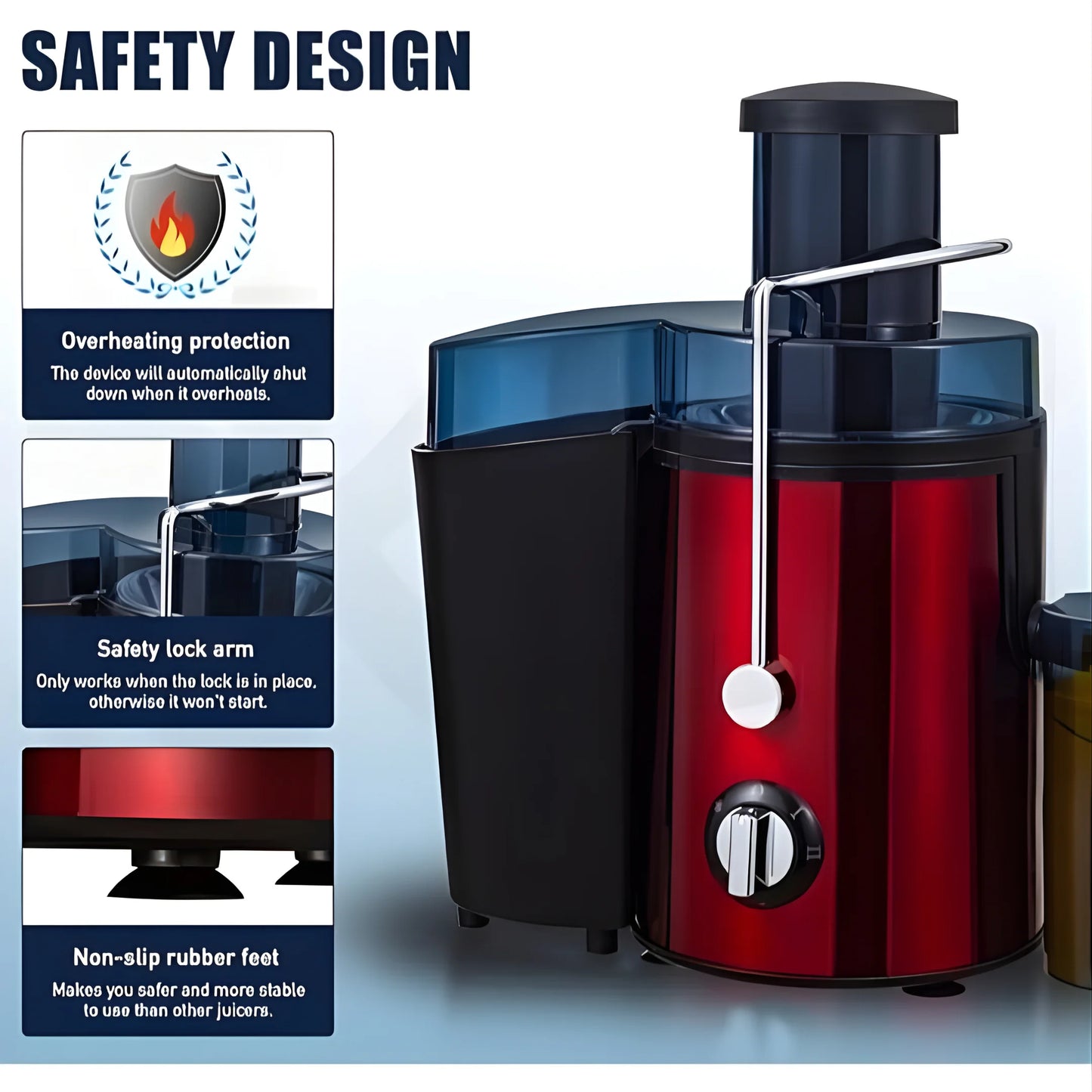 Stainless Steel 800W Dual-Speed Centrifugal Juicer Extractor......