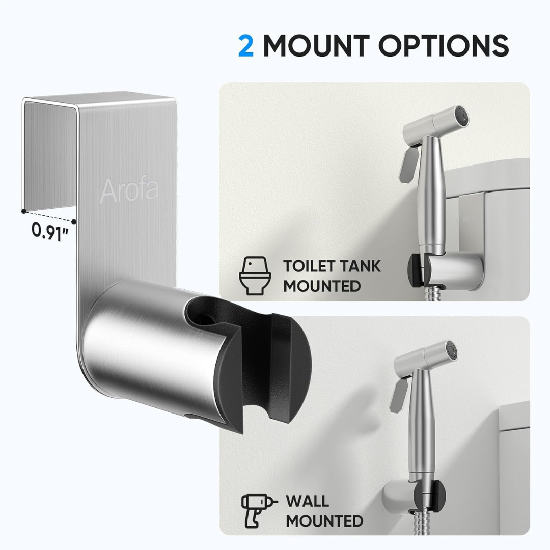 Stainless Steel Handheld Bidet Sprayer Set with Adjustable Pressure Control.....