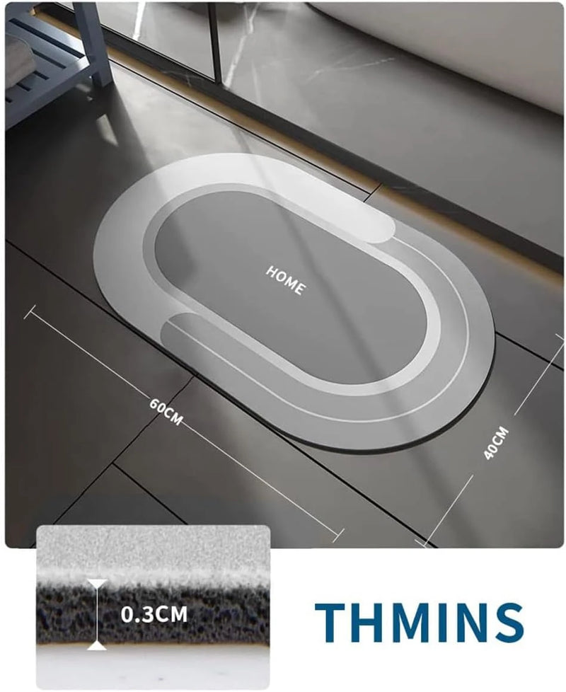 Super Absorbent Quick-Dry Bath Mat – Non-Slip Bathroom & Door Mat