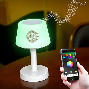 Table Lamp Quran Speaker with Mobile App Control and Digital Remote