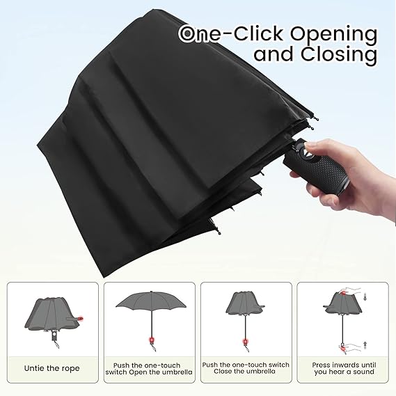 Travel Umbrella - Folding Auto Open Compact Lightweight2