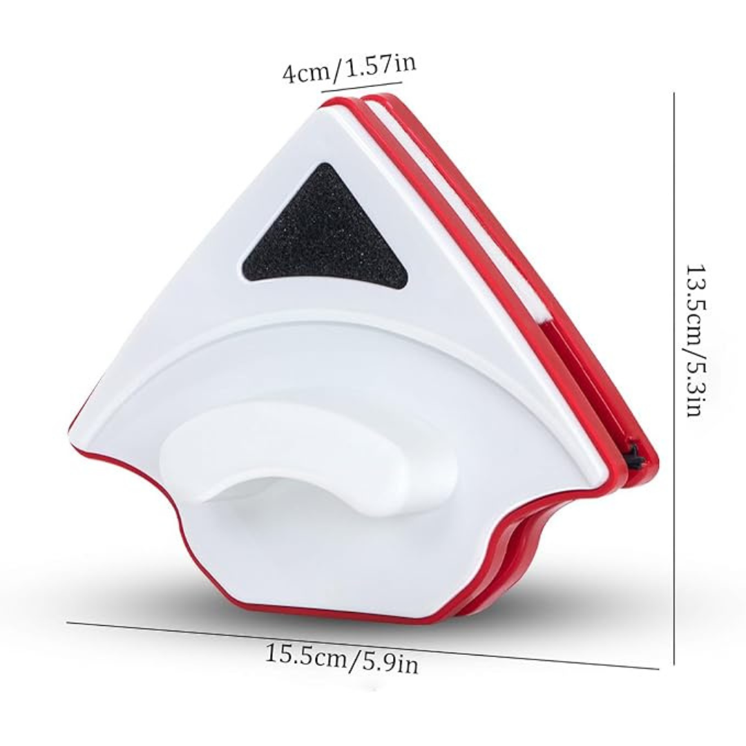 Triangular Magnetic Double-Sided Window Glider for 3-8mm Glass.