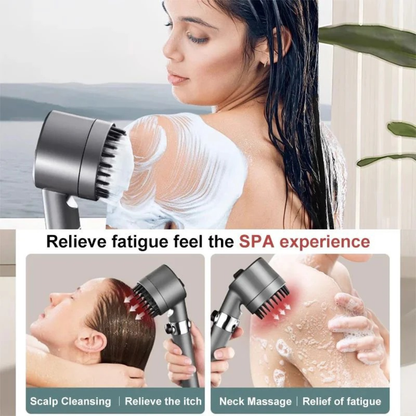 Turbocharged High-Pressure Shower Head with Filtration System..