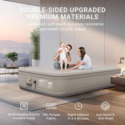 Twin Air Mattress with Built in Pump Inflatable Mattress, 200KG