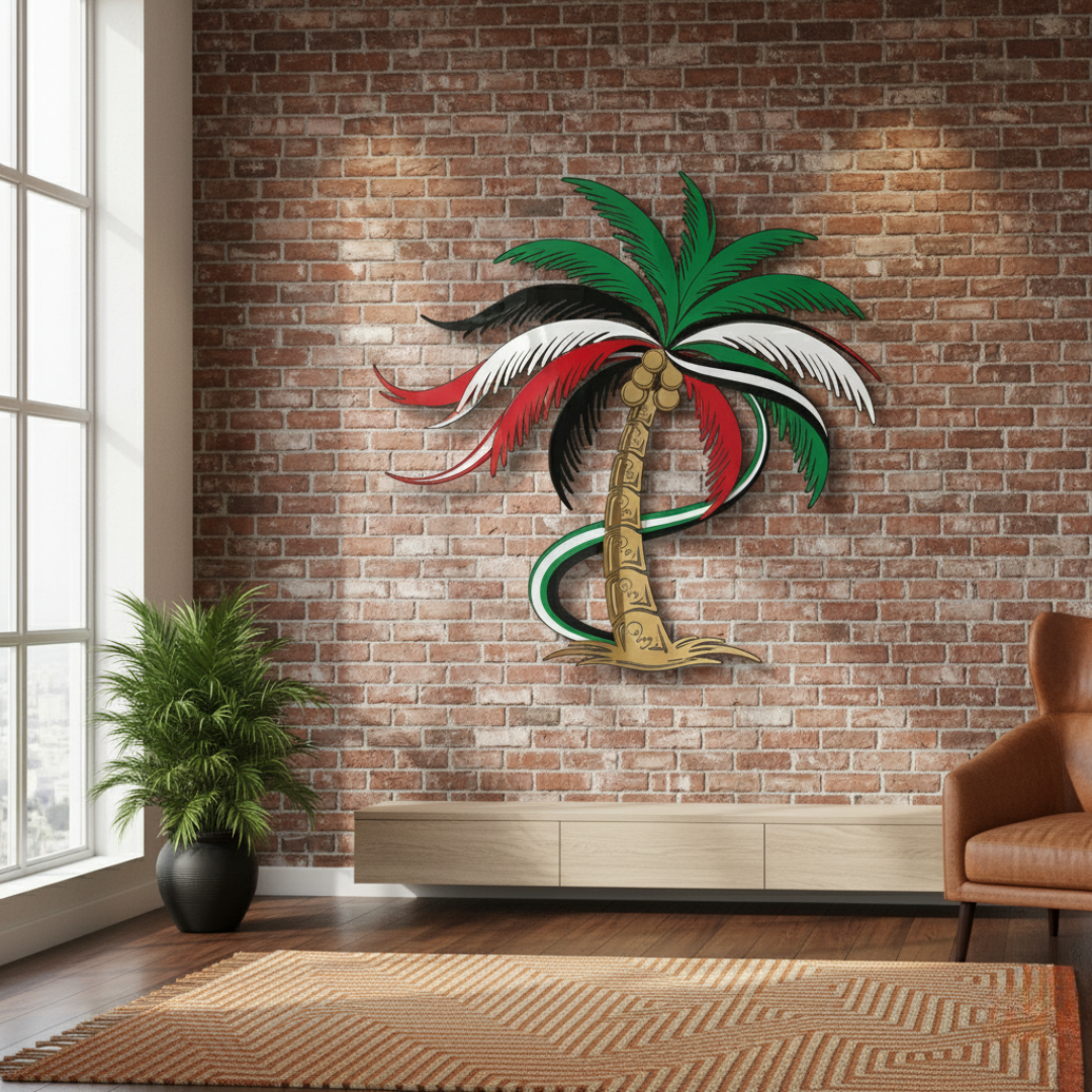 UAE National Day Acrylic Palm Tree Wall Art | Symbol of Growth and Prosperity...
