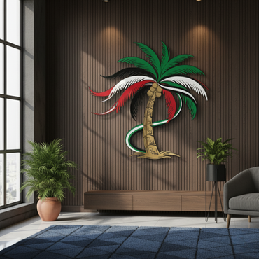 UAE National Day Acrylic Palm Tree Wall Art | Symbol of Growth and Prosperity