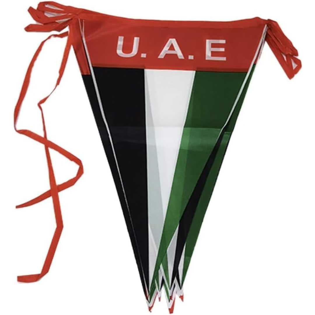 UAE National Day Decoration Set, 200 Pieces - String Flags, Balloons, Hand Waving Flags...