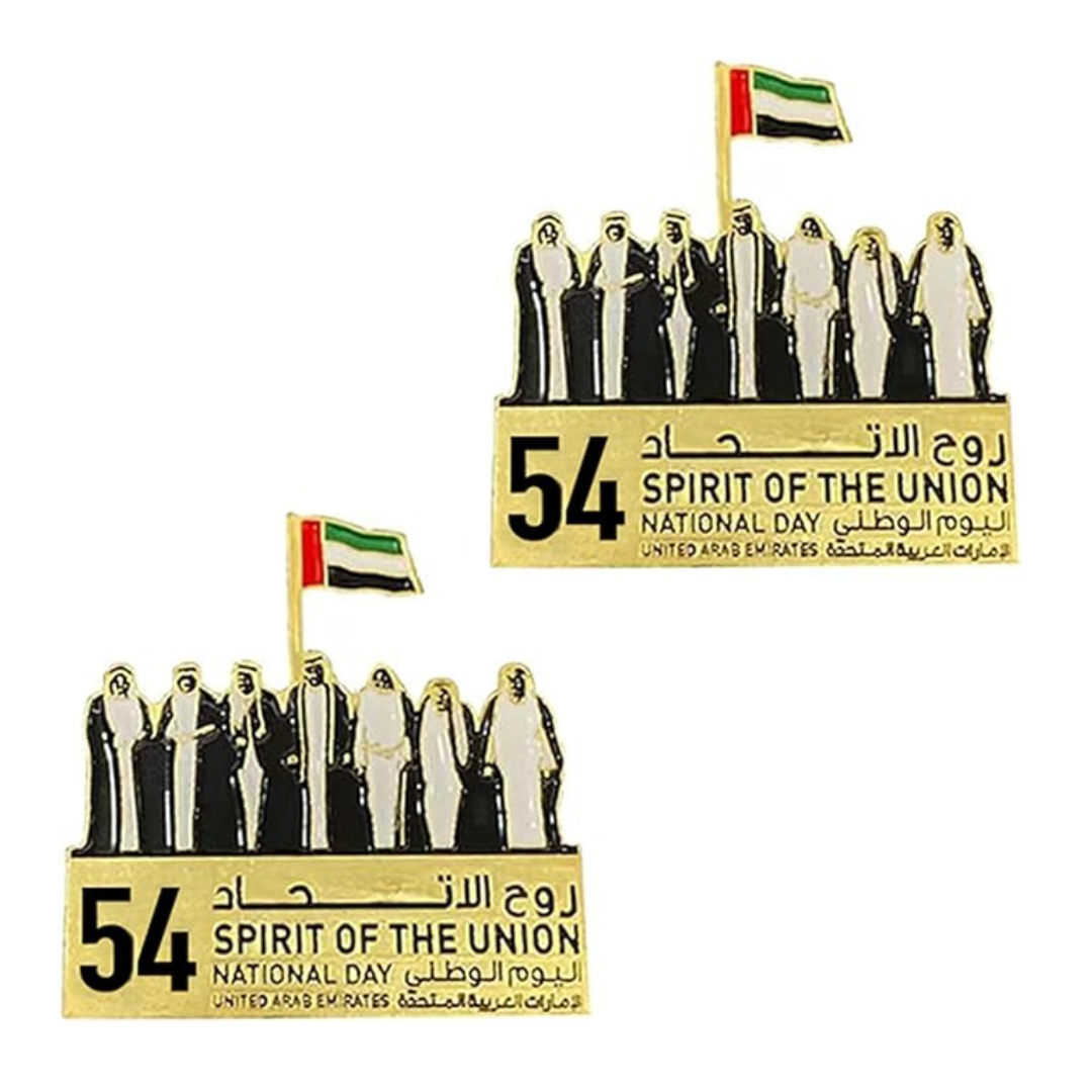 UAE National Day Logo Emblem Brooches Pin UAE flag brooches with round magnet at the Back,metal alloy badge Souvenir Gifts accessories for Clothing and Bag Accessories