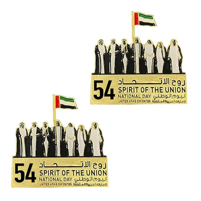 UAE National Day Logo Emblem Brooches Pin UAE flag brooches with round magnet at the Back,metal alloy badge Souvenir Gifts accessories for Clothing and Bag Accessories