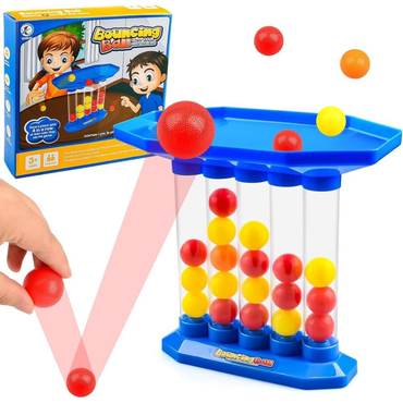 Bouncing Ball toy with colorful balls and packaging on a white background