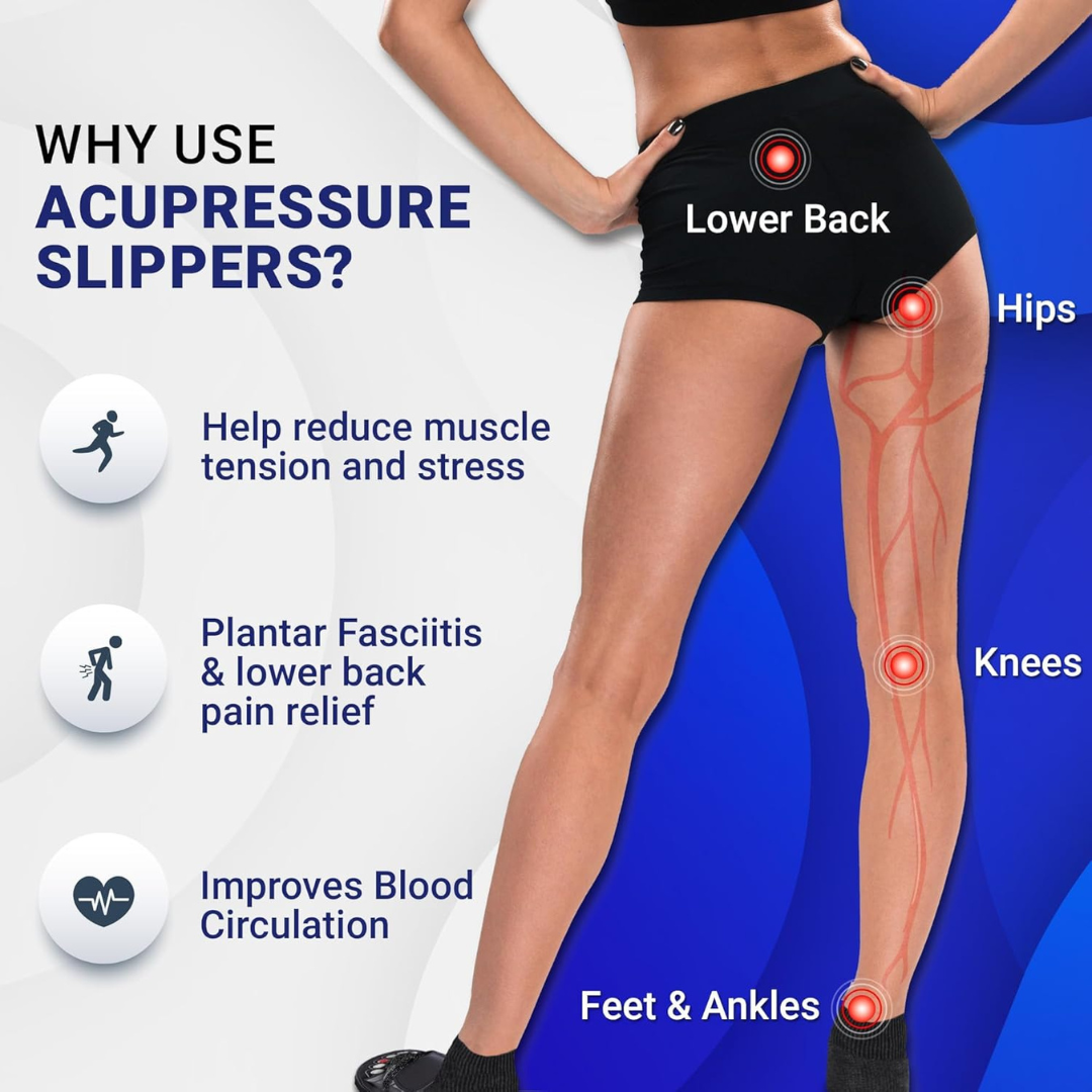 Ultimate Comfort Foot Massager Slippers – Pain Relief & Circulation Boost For Men & Women..