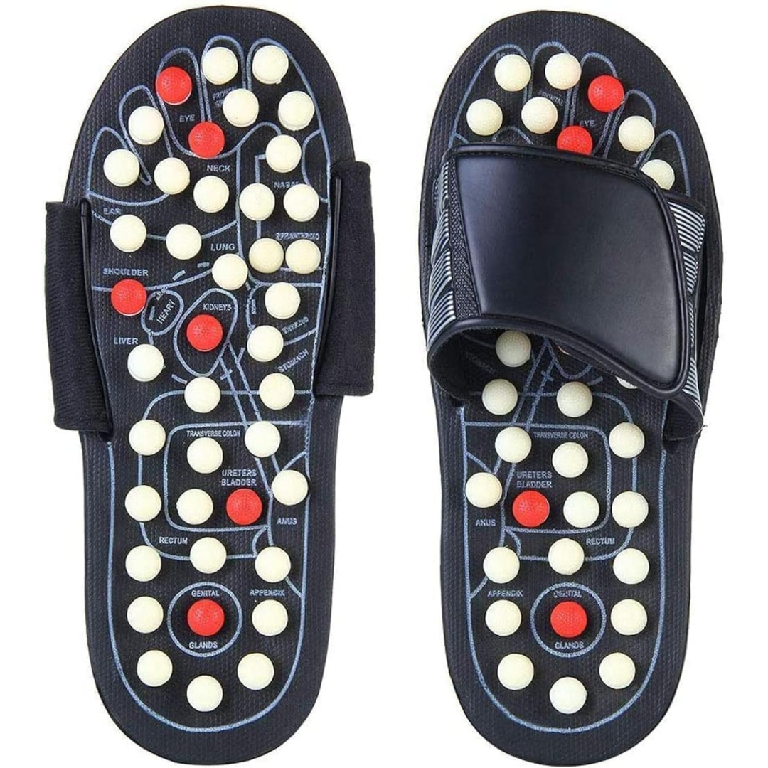 Ultimate Comfort Foot Massager Slippers – Pain Relief & Circulation Boost For Men & Women.