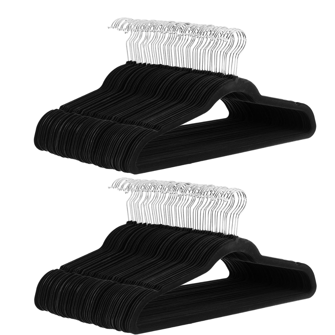 Velvet Non-Slip Suit Hangers | Ultra Slim Clothes Hangers (100 Pack) - UaeClicks.com
