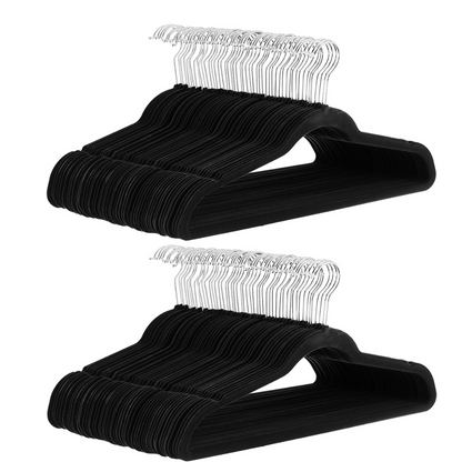 Velvet Non-Slip Suit Hangers | Ultra Slim Clothes Hangers (100 Pack) - UaeClicks.com
