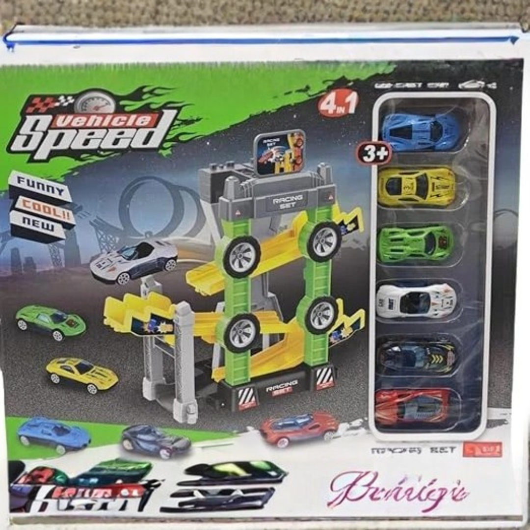 Venicte AUUN4 High-Speed Racing Set | 4.1 Die-Cast Car Pack | Realistic Mini Racing Cars | Ages 3+