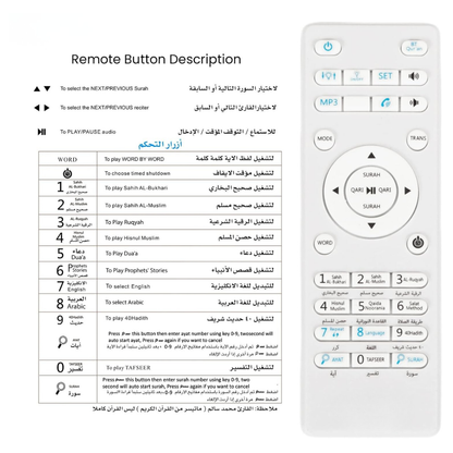 Wall-Mounted Quran Speaker | Wireless Remote & 8GB Storage.....