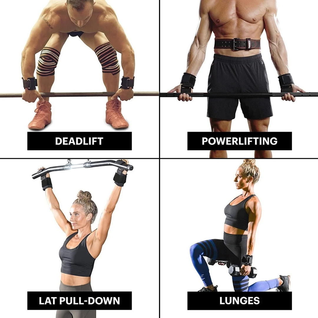 Weight Lifting Hooks for Heavy Lifting | Wrist Support Straps with Non-Slip Grip | Gym Accessories for Deadlifts, Pull-Ups & Strength Training