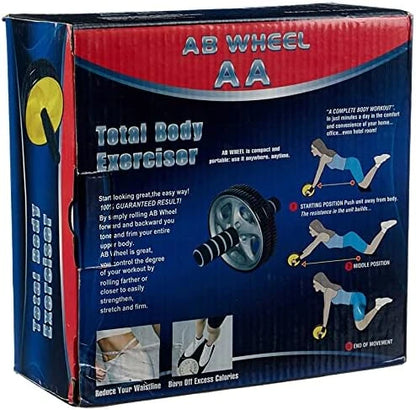 Wheel Roller Total Body Exerciser – Dual Wheel Ab & Core Trainer with Knee Pad