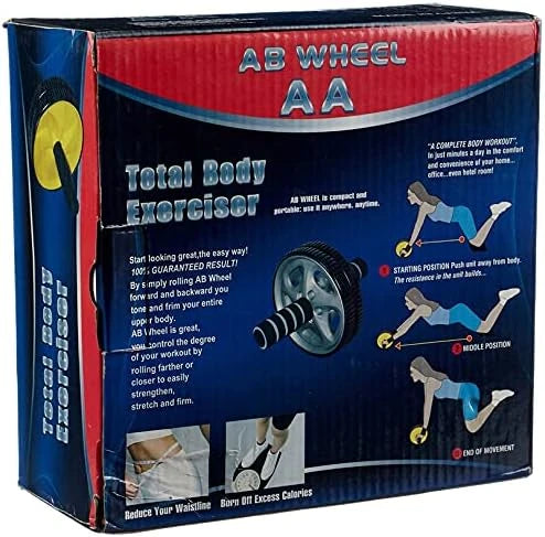 Wheel Roller Total Body Exerciser – Dual Wheel Ab & Core Trainer with Knee Pad